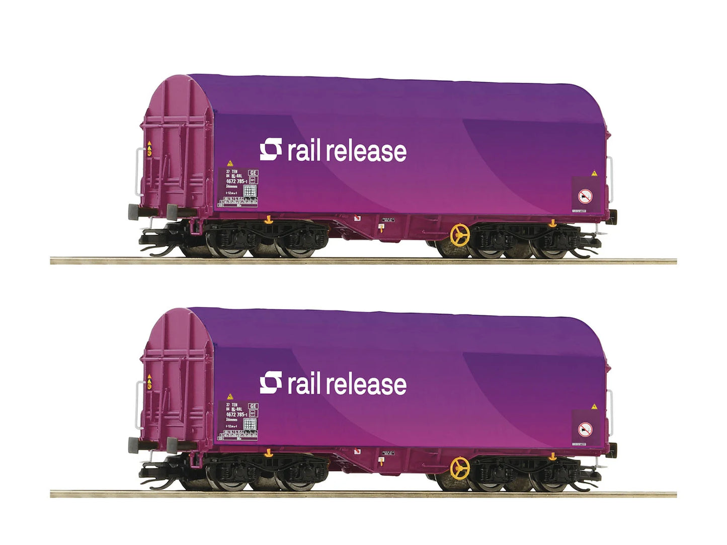Roco Rail Release Shimmns Tarpaulin Wagon Set (2) VI RC6680024 TT Gauge
