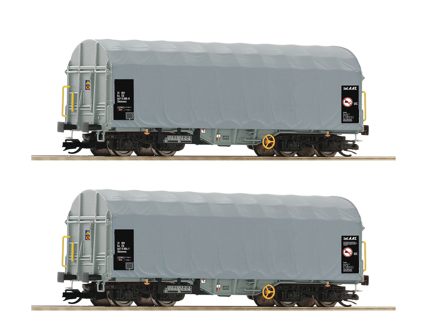 Roco CD Cargo Shimmns Tarpaulin Wagon Set (2) VI RC6680025 TT Gauge