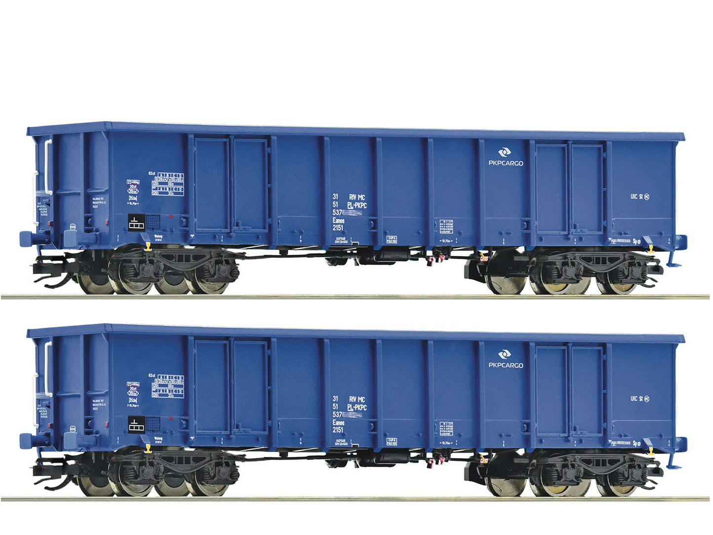 Roco PKP Cargo Eaons Gondola Wagon Set (2) VI RC6680033 TT Gauge