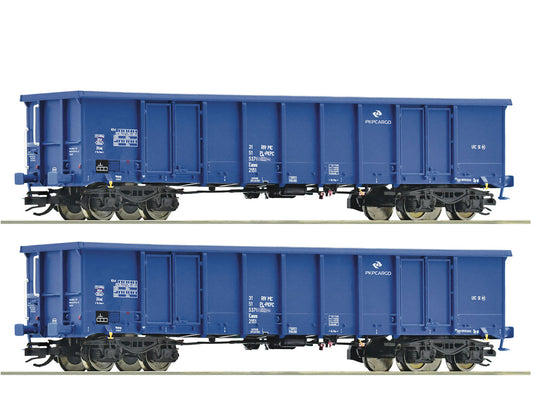 Roco PKP Cargo Eaons Gondola Wagon Set (2) VI RC6680033 TT Gauge