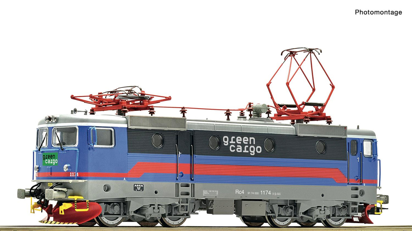 Roco 70458  Green Cargo Rc4 1174 Electric Locomotive VI (DCC-Sound) HO
