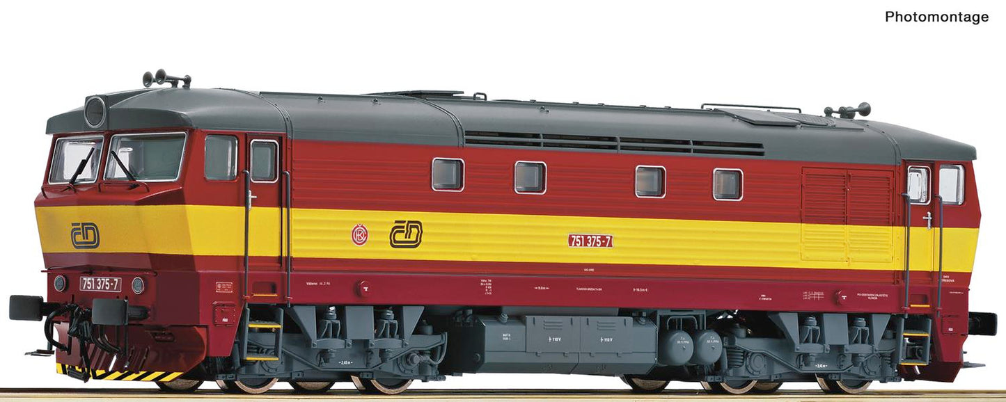 Roco 70923  CSD Rh751 Diesel Locomotive V (DCC-Sound) HO