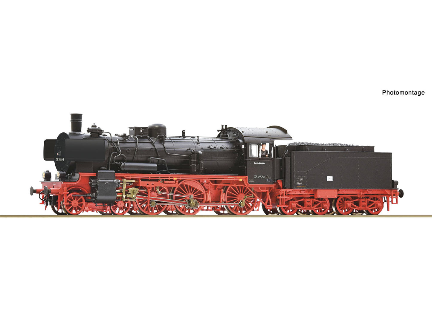 Roco 7100045 DR BR38 2566-8 Steam Locomotive IV HO Gauge