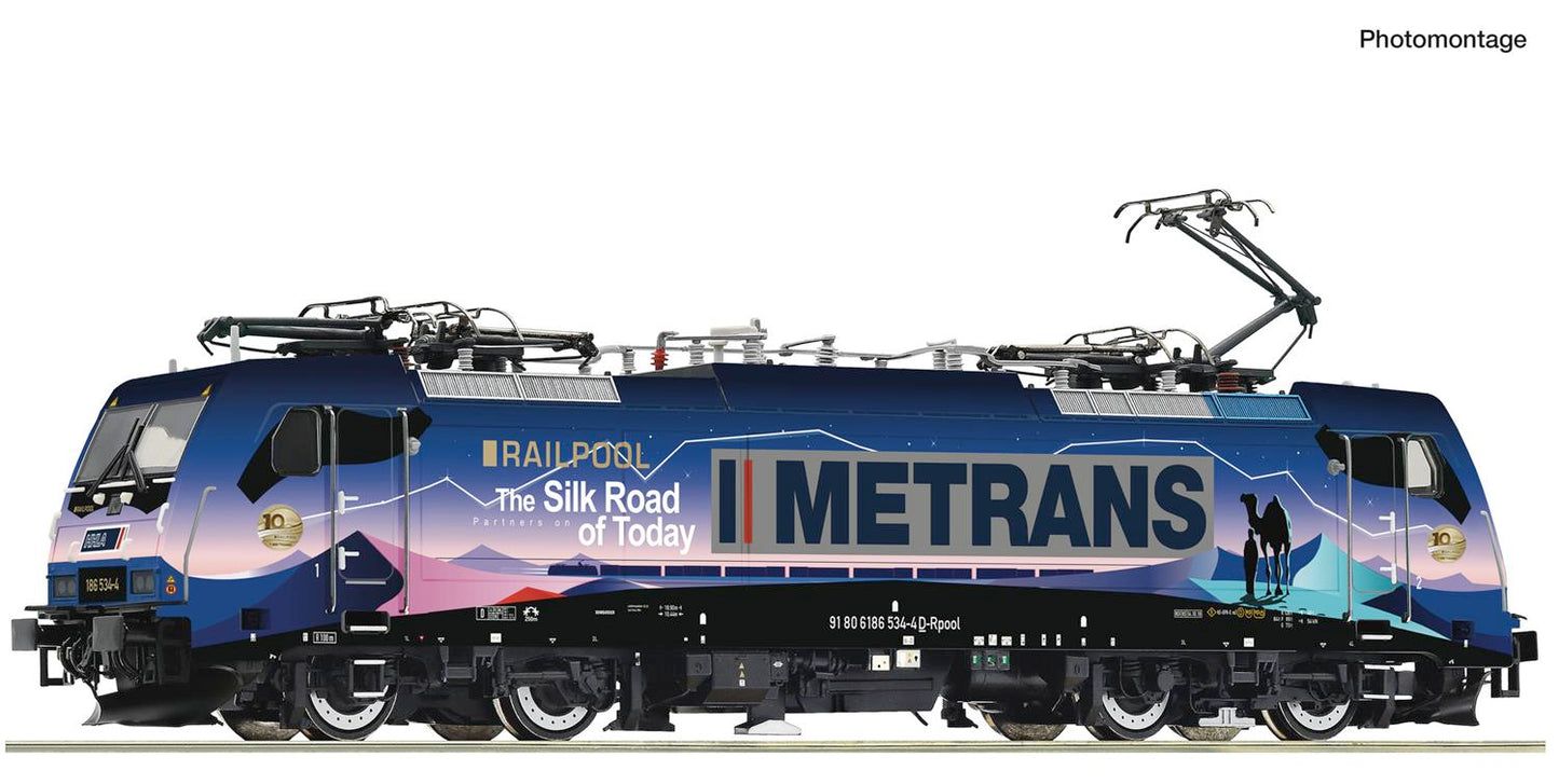 Roco 71982  Metrans BR186 534-4 Electric Locomotive VI (DCC-Sound) HO