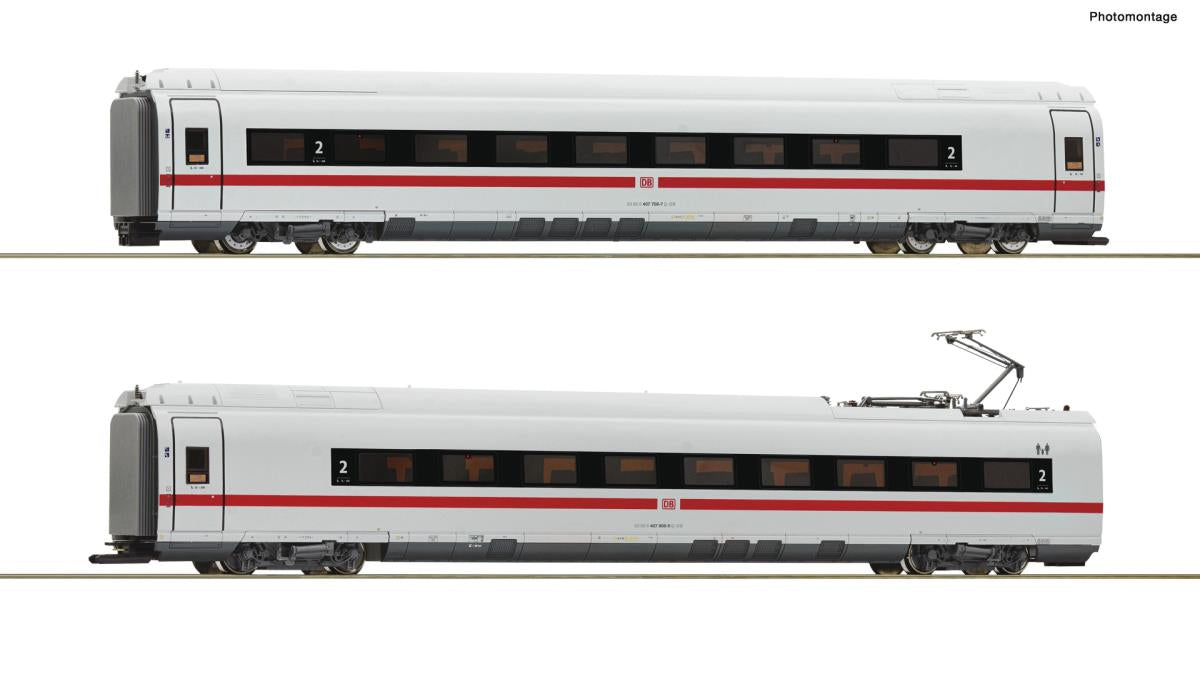 Roco DBAG BR407 Intermediate Coach Set (2) VI RC72098 HO Gauge