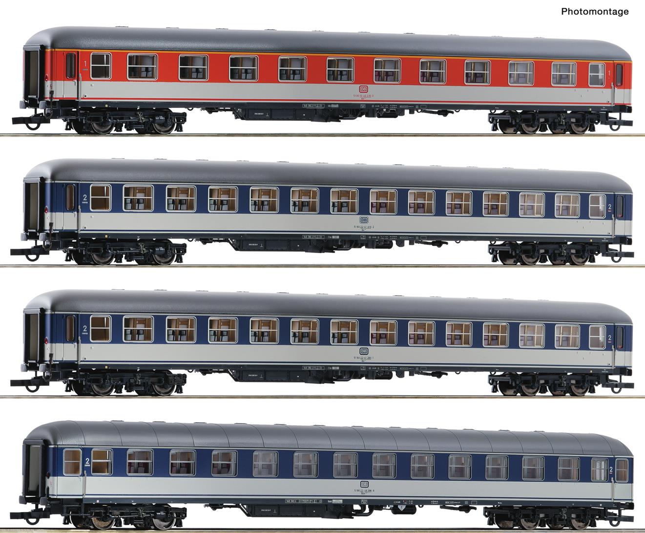 Roco 74025  DB DC913 Munsterland Coach Set (4) IV HO