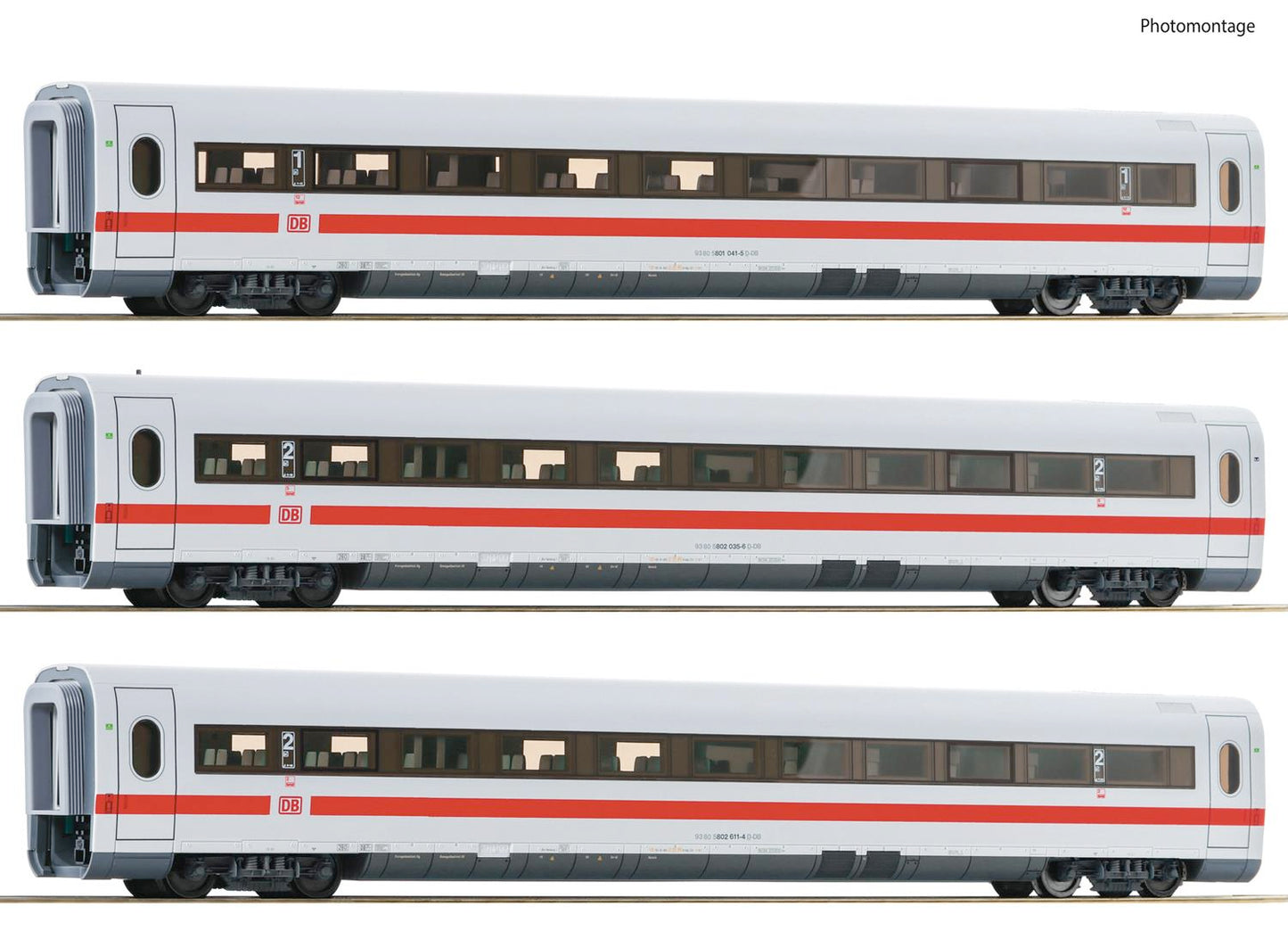 Roco 74030  DBAG ICE1 Coach Set 3 (3) VI HO