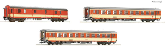 Roco 74052  OBB E712 Villach-Salzburg Express Train Coach Set (3) IV HO
