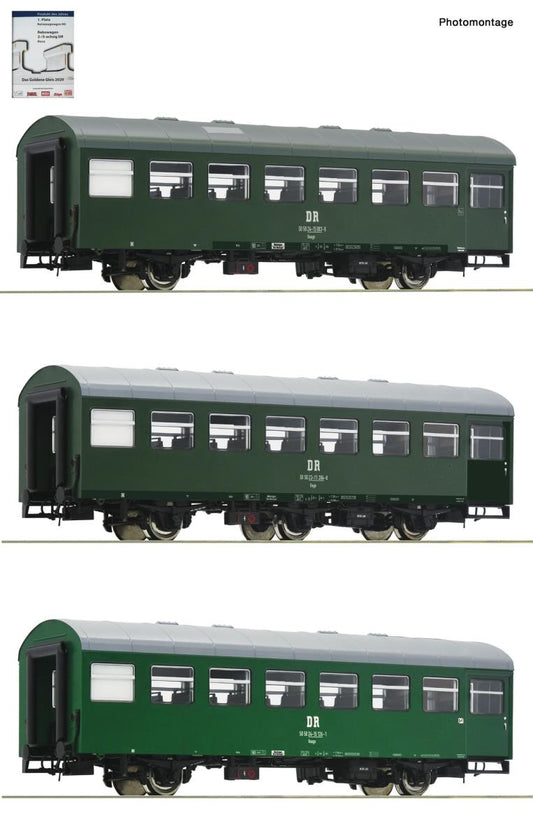 Roco 74071 DR Baage/Bage Reko Coach Set (3) IV HO