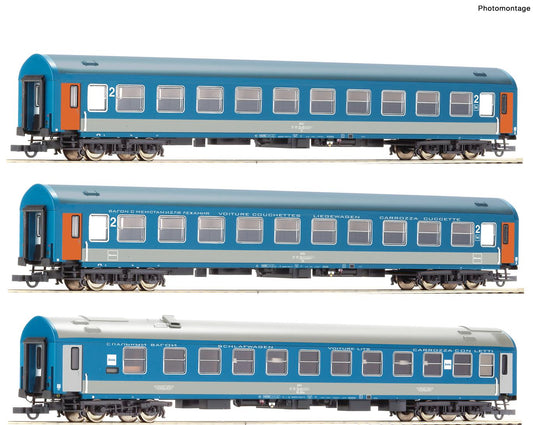 Roco 74188  MAV D374/375 Vindobona/Hungaria Coach Set (3) IV HO