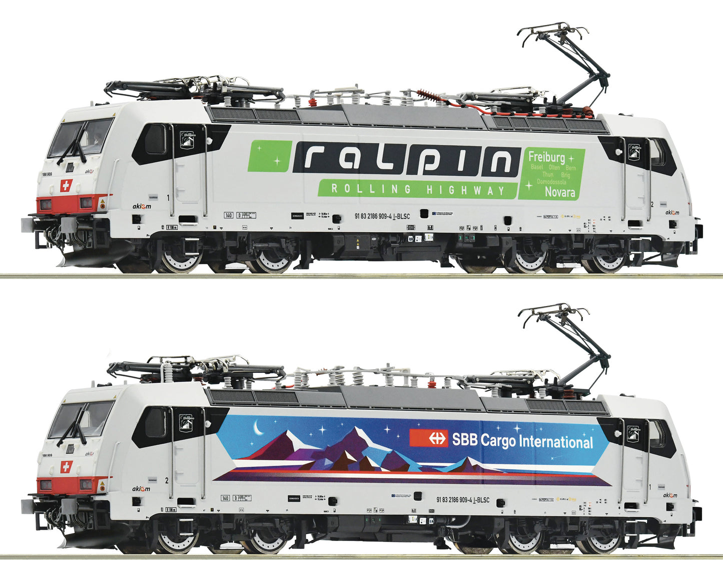 Roco SBB Cargo BR186 909-4 Nightpiercer Electric VI (~AC-Sound) HO Gauge RC7520035