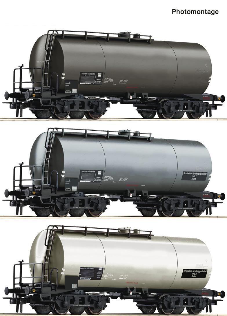Roco 76015  DRG Bzb Bogie Tank Wagon Set (3) II HO