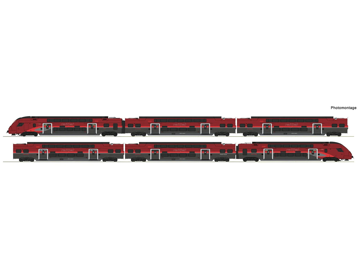 Roco 7700039 OBB Railjet Rh4706 6 Car DMU VI HO Gauge