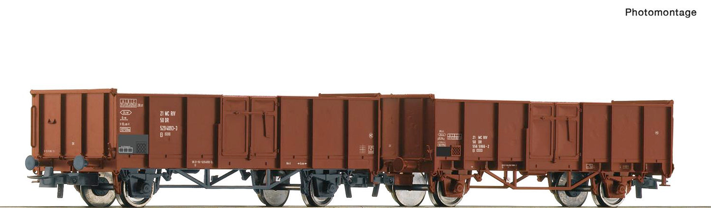 Roco 77035  DR Open Wagon Set (2) IV HO
