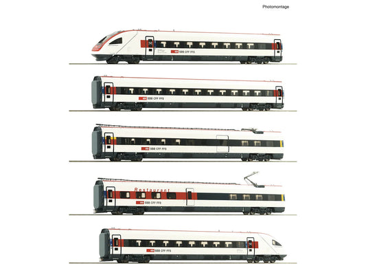 Roco 7720036 SBB ICN RABDe 500 039-8 5 Car EMU VI (~AC-Sound) HO Gauge