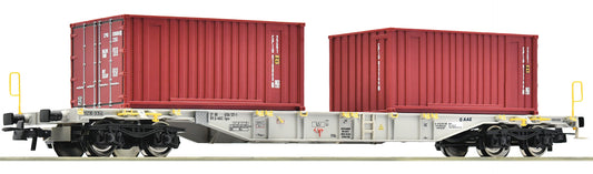 Roco AAE Sgns Flat Wagon w/Warsteiner Container Load VI HO Gauge RC77345