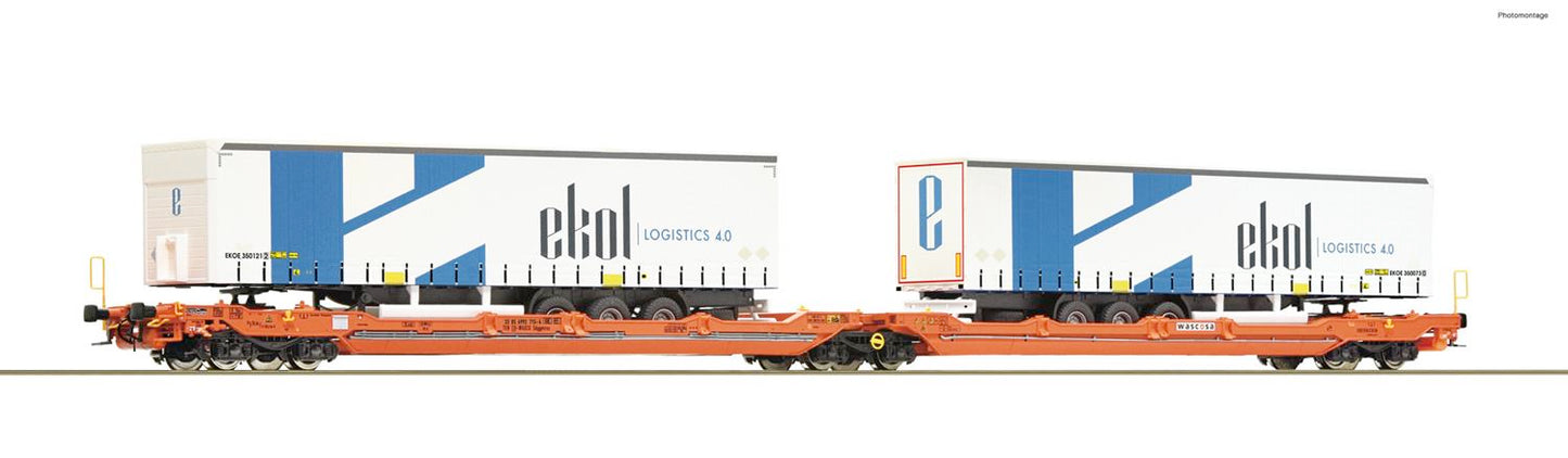 Roco 77392  Wascosa T3000e Articulated Double Pocket Wagon VI HO