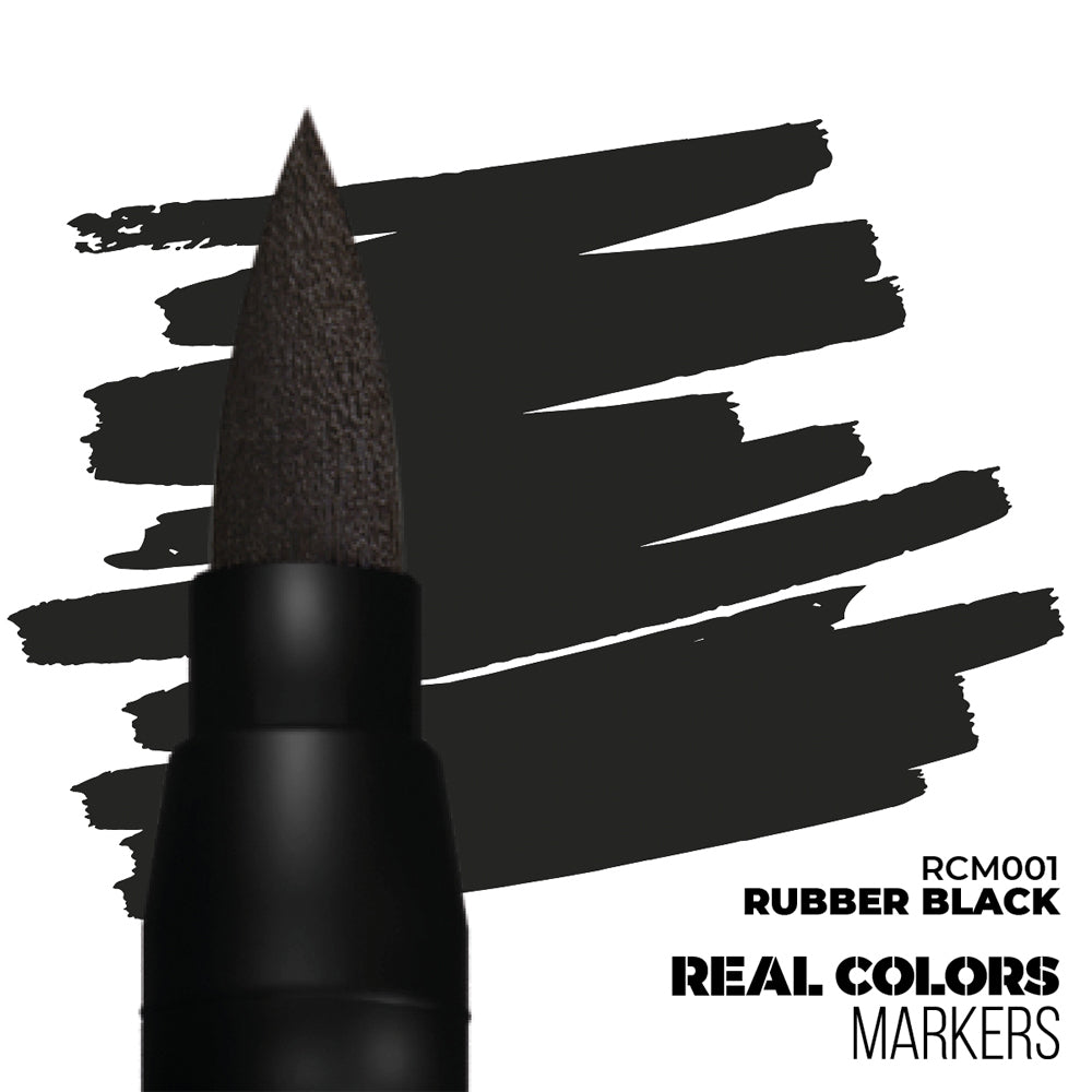 AK Interactive Rubber Black Real Colours Acrylic Paint Marker RCM001