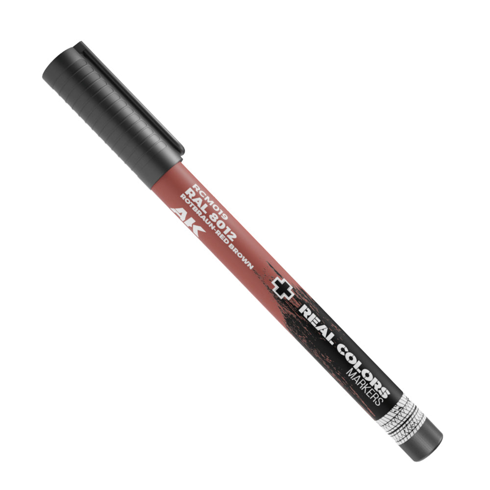 AK Interactive RAL8012 Rotbraun-Red Brown Real Colours Paint Marker RCM019