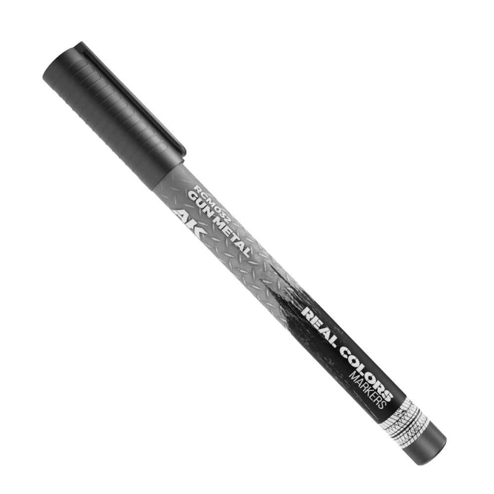 AK Interactive Gun Metal Real Colours Acrylic Paint Marker RCM032