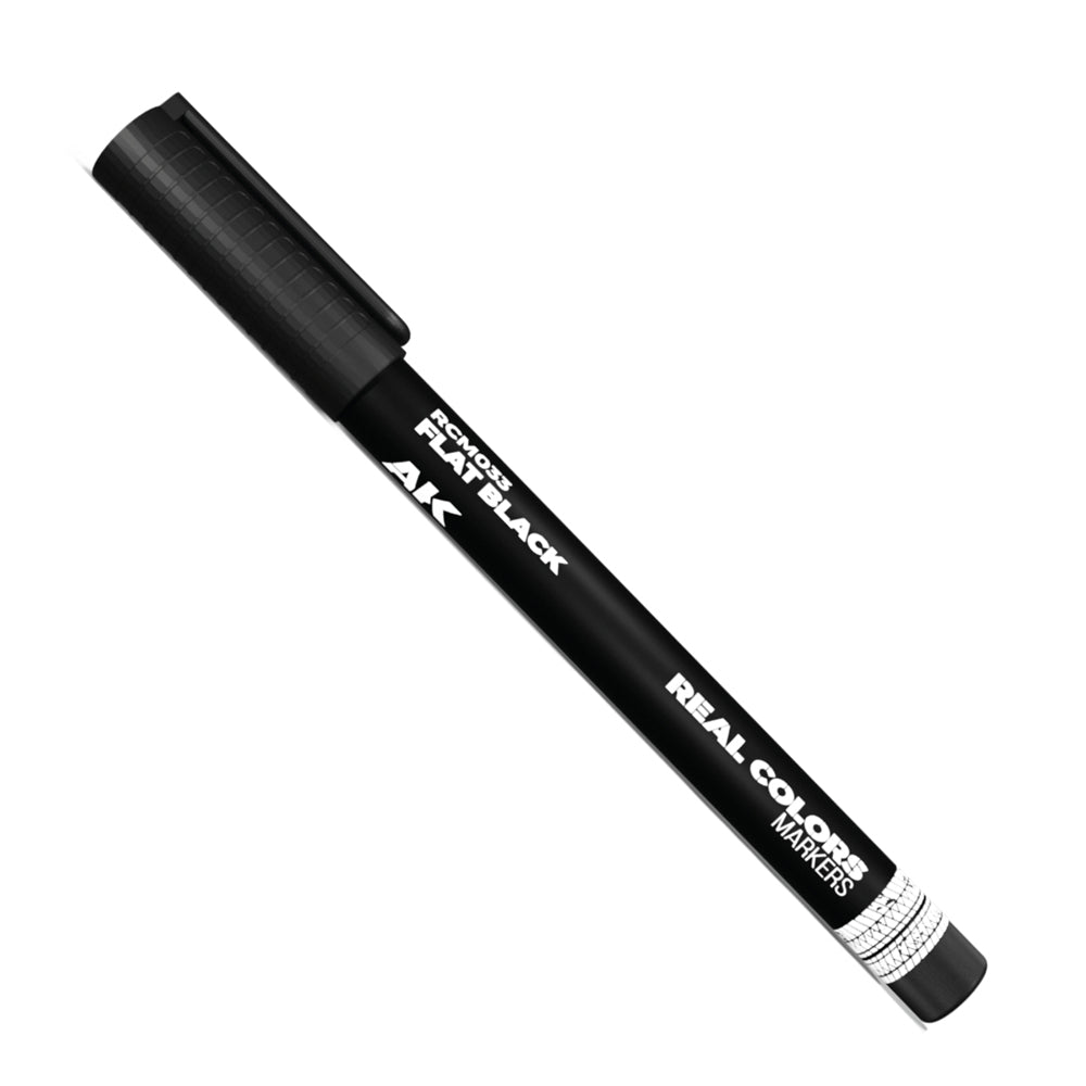 AK Interactive Flat Black Real Colours Acrylic Paint Marker RCM033