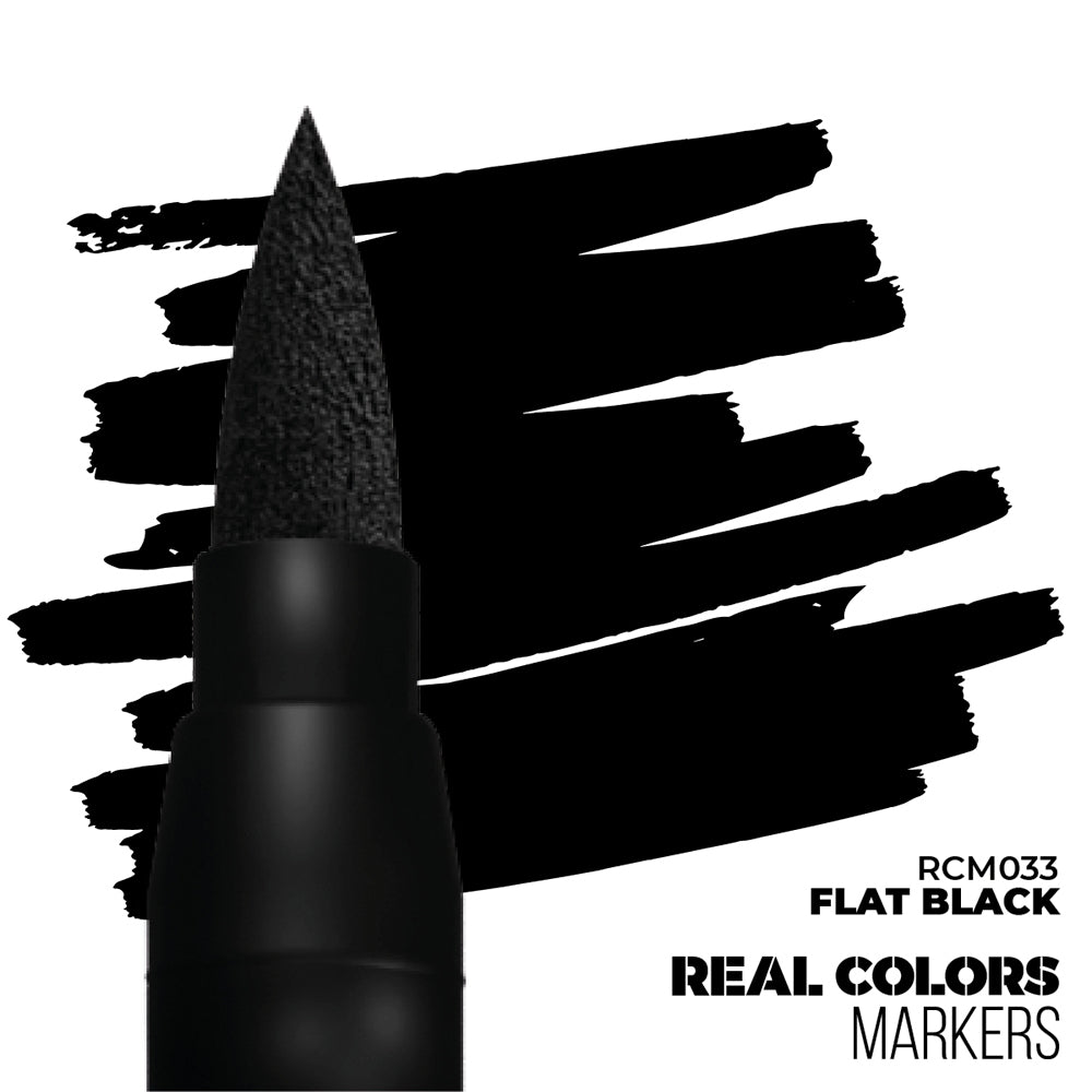 AK Interactive Flat Black Real Colours Acrylic Paint Marker RCM033