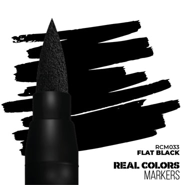 AK Interactive Flat Black Real Colours Acrylic Paint Marker RCM033