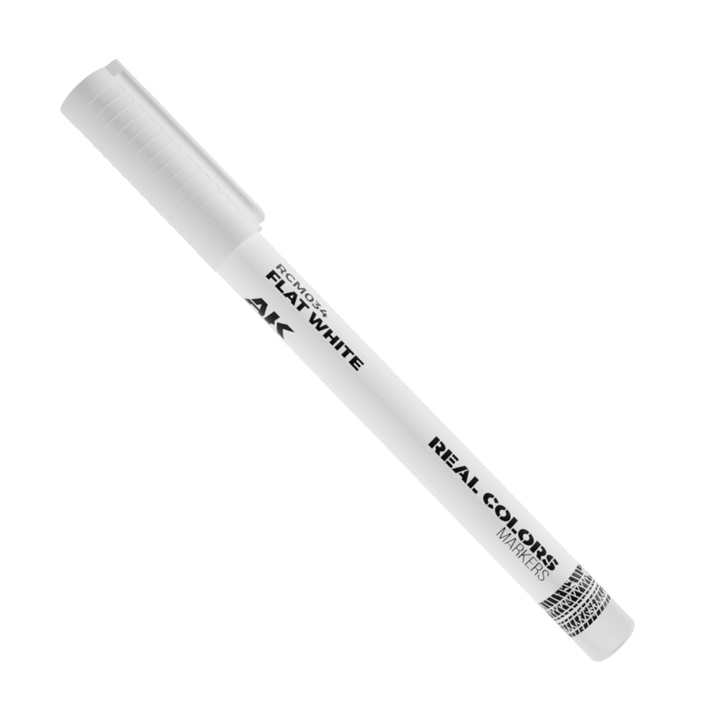 AK Interactive Flat White Real Colours Acrylic Paint Marker RCM034