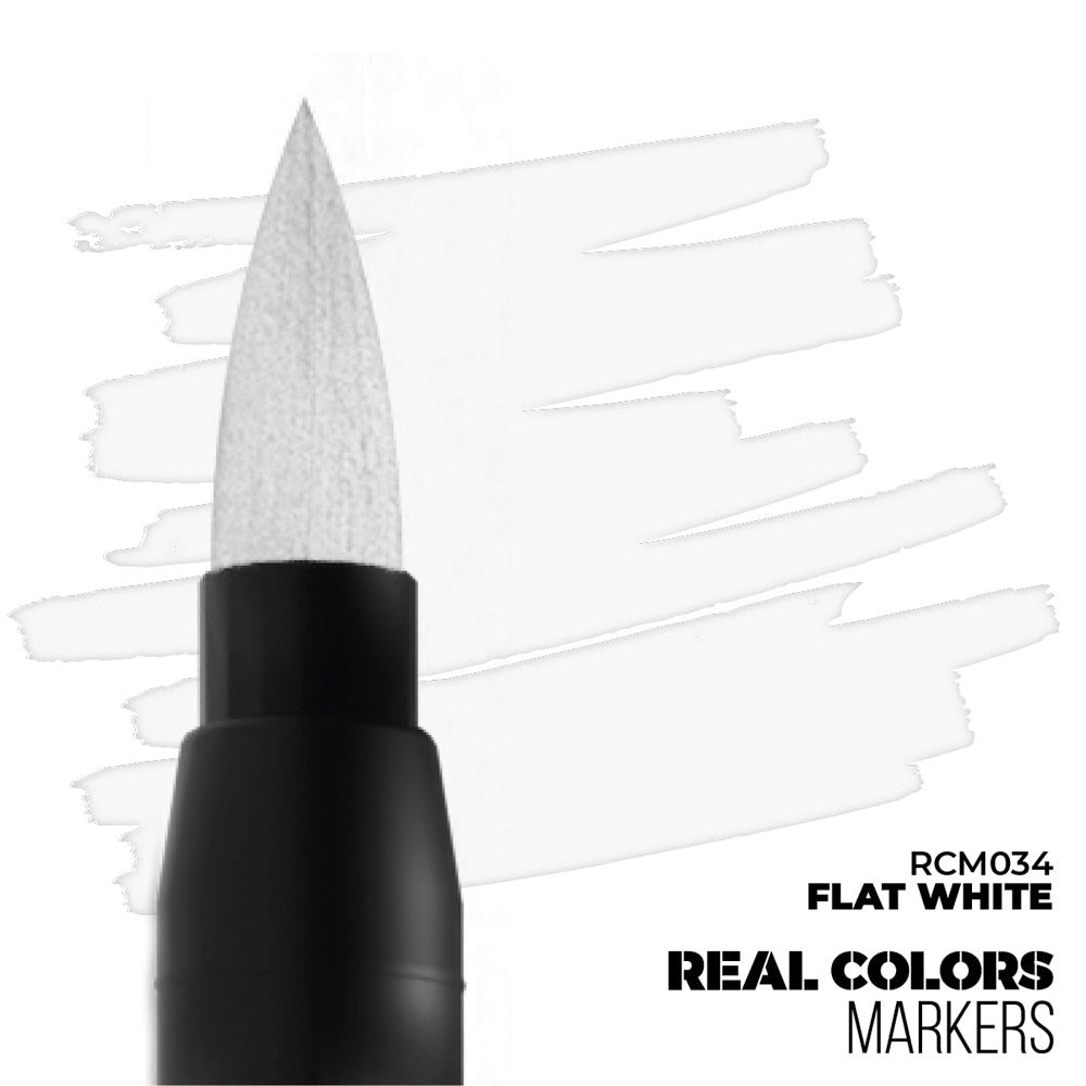 AK Interactive Flat White Real Colours Acrylic Paint Marker RCM034