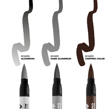 AK Interactive Real Colours Markers - Chipping - Set of 3 RCM105