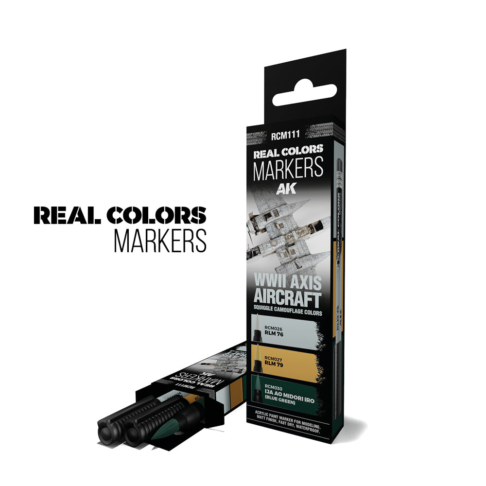 AK Interactive Real Colours Markers WWII Axis Aircraft Squiggle Camo RCM111