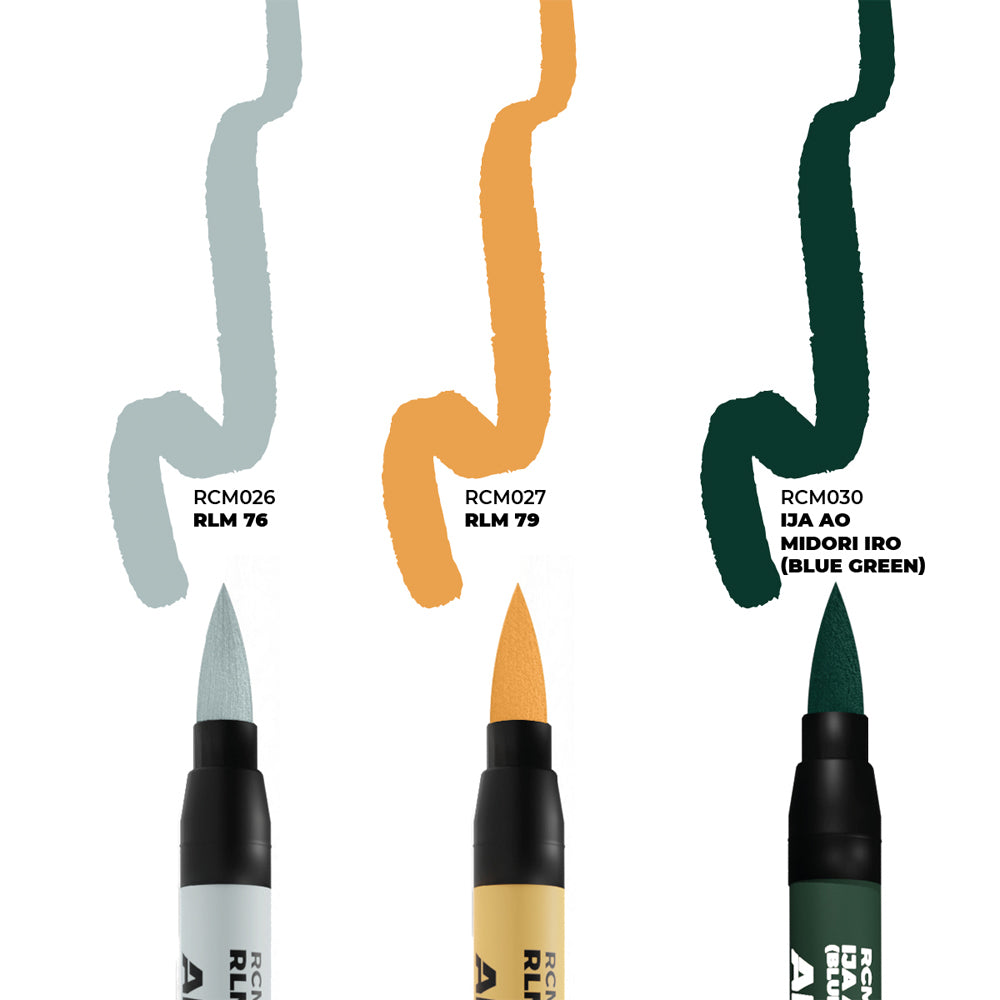 AK Interactive Real Colours Markers WWII Axis Aircraft Squiggle Camo RCM111