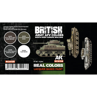 AK Interactive RCS128 British Army AFV Colours NW Europe 1944-1945 Paint Set