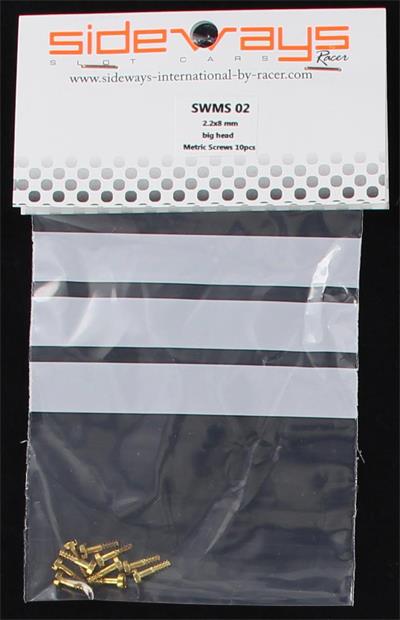 Sideways SWMS-02 Metric Screws 2x8mm (10) for Body with Big Hole 1:32