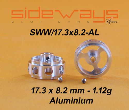 Sideways SWW17.3X8.2-AL Aluminium Wheel Version Light 17.3x8.2mm 2.38mm 1:32