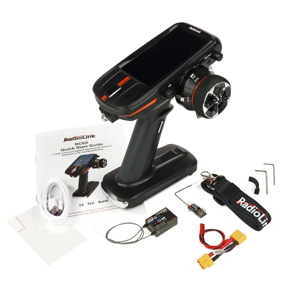 RadioLink RC8X 2.4Ghz 8-Channel Transmitter Radio w/LCD Touch Screen RLKT081003