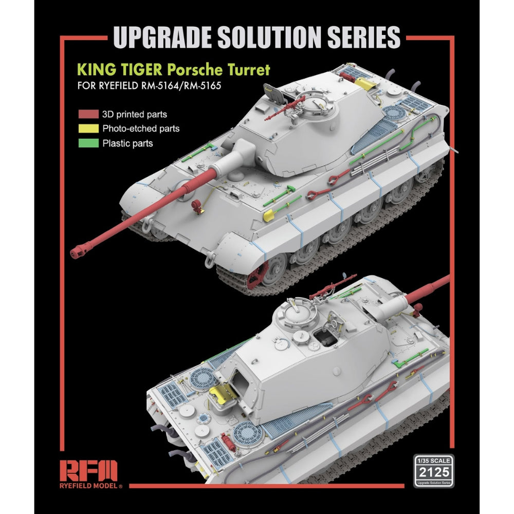 Ryefield 2125 Upgrade Set for 5164/5165 King Tiger Porsche Turret 1:35 Models