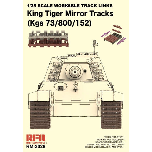 Ryefield 3026 King Tiger Workable Track Links 1:35 Upgrade Parts Set