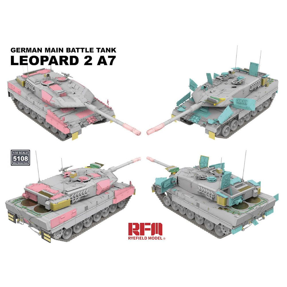 Ryefield Models 5108 Leopard 2 A7 German MBT 1:35 Model Kit