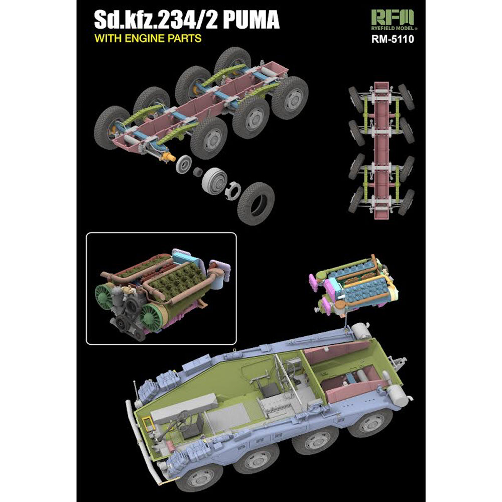 Ryefield Models 5110 Sd.Kfz.234/2 Puma 1:35 Model Kit
