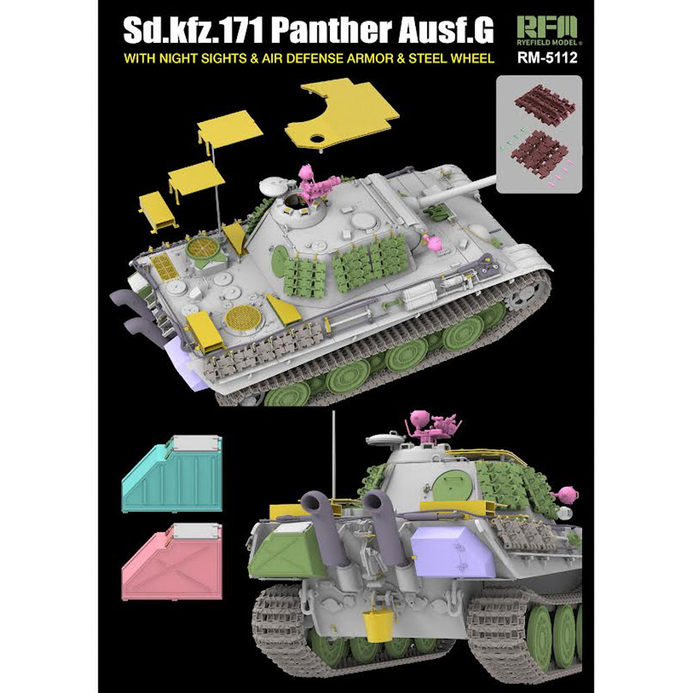 Ryefield Models 5112 Sd.kfz. 171 Panther Ausf.G Tank 1:35 Model Kit