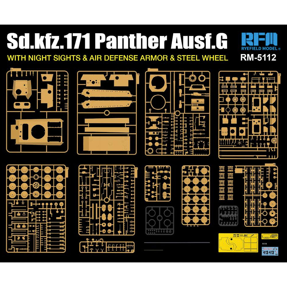 Ryefield Models 5112 Sd.kfz. 171 Panther Ausf.G Tank 1:35 Model Kit