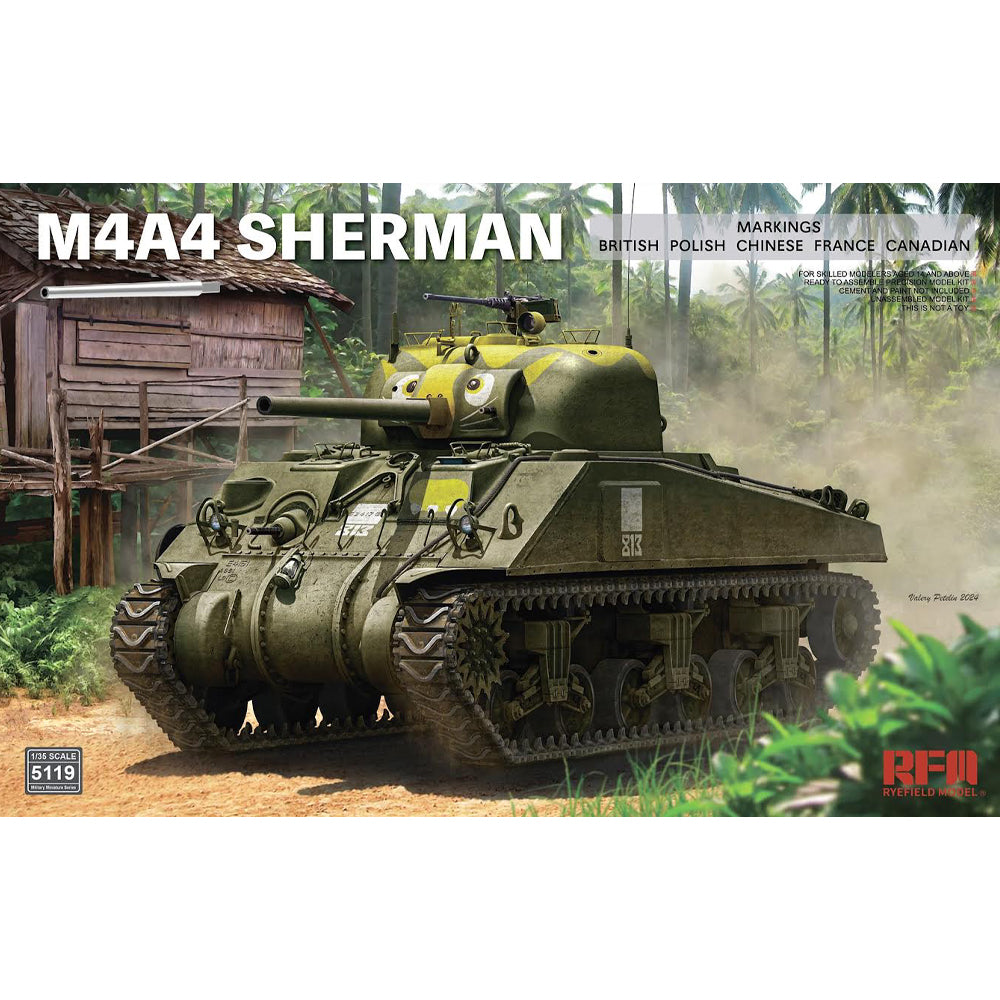 Ryefield 5119 M4A4 Sherman Tank 1:35 Model Kit