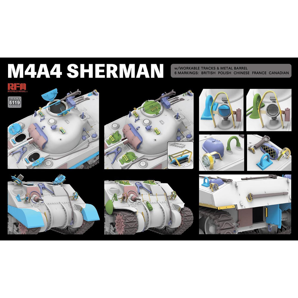 Ryefield 5119 M4A4 Sherman Tank 1:35 Model Kit