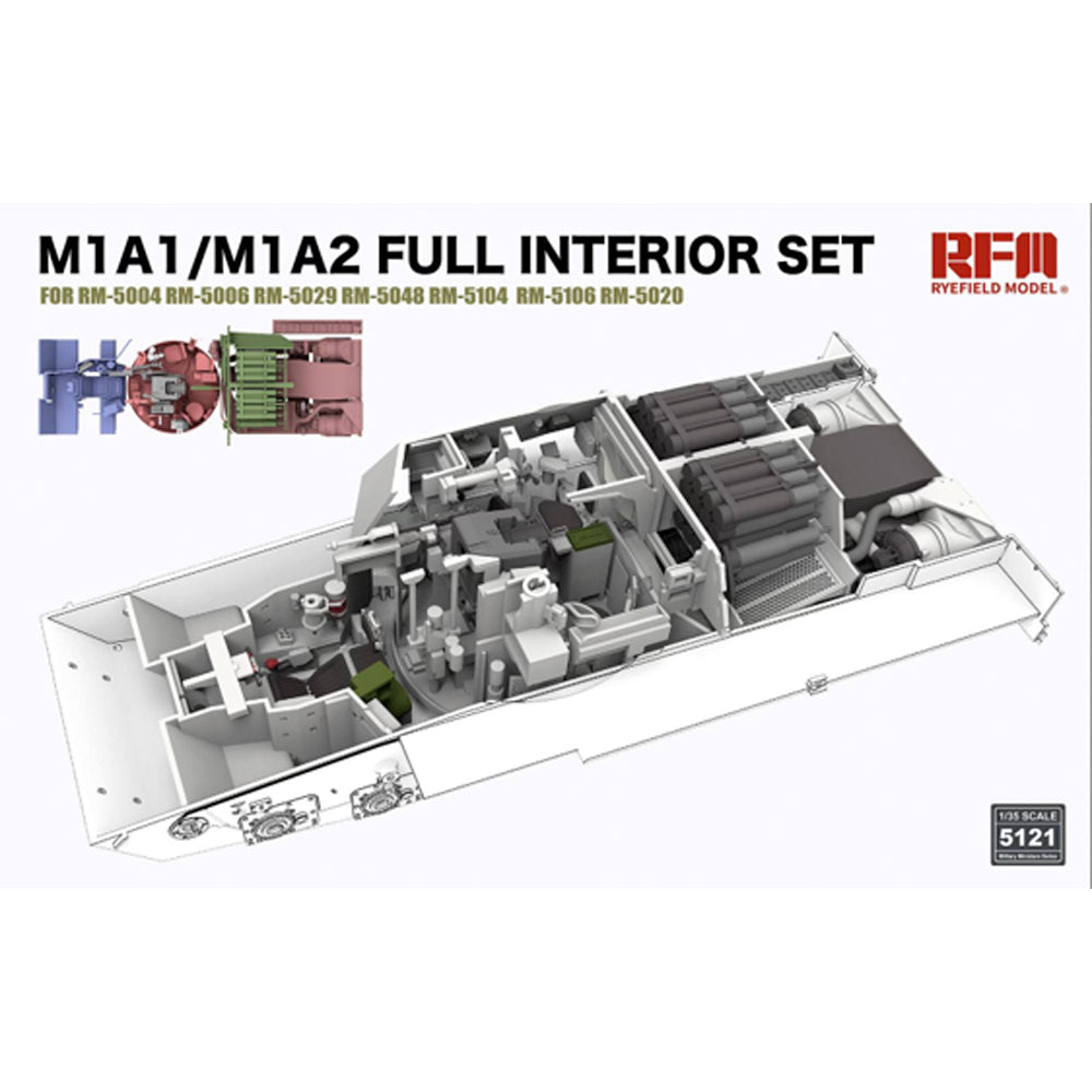 Ryefield Models 5121 M1A1/M1A2 Full Interior Set 1:35 Model Kit