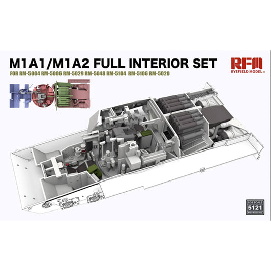 Ryefield Models 5121 M1A1/M1A2 Full Interior Set 1:35 Model Kit
