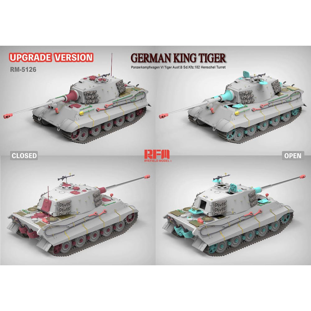 Ryefield 5125 Sd.Kfz.182 Ausf.B King Tiger (Henschel) Upgrade V. 1