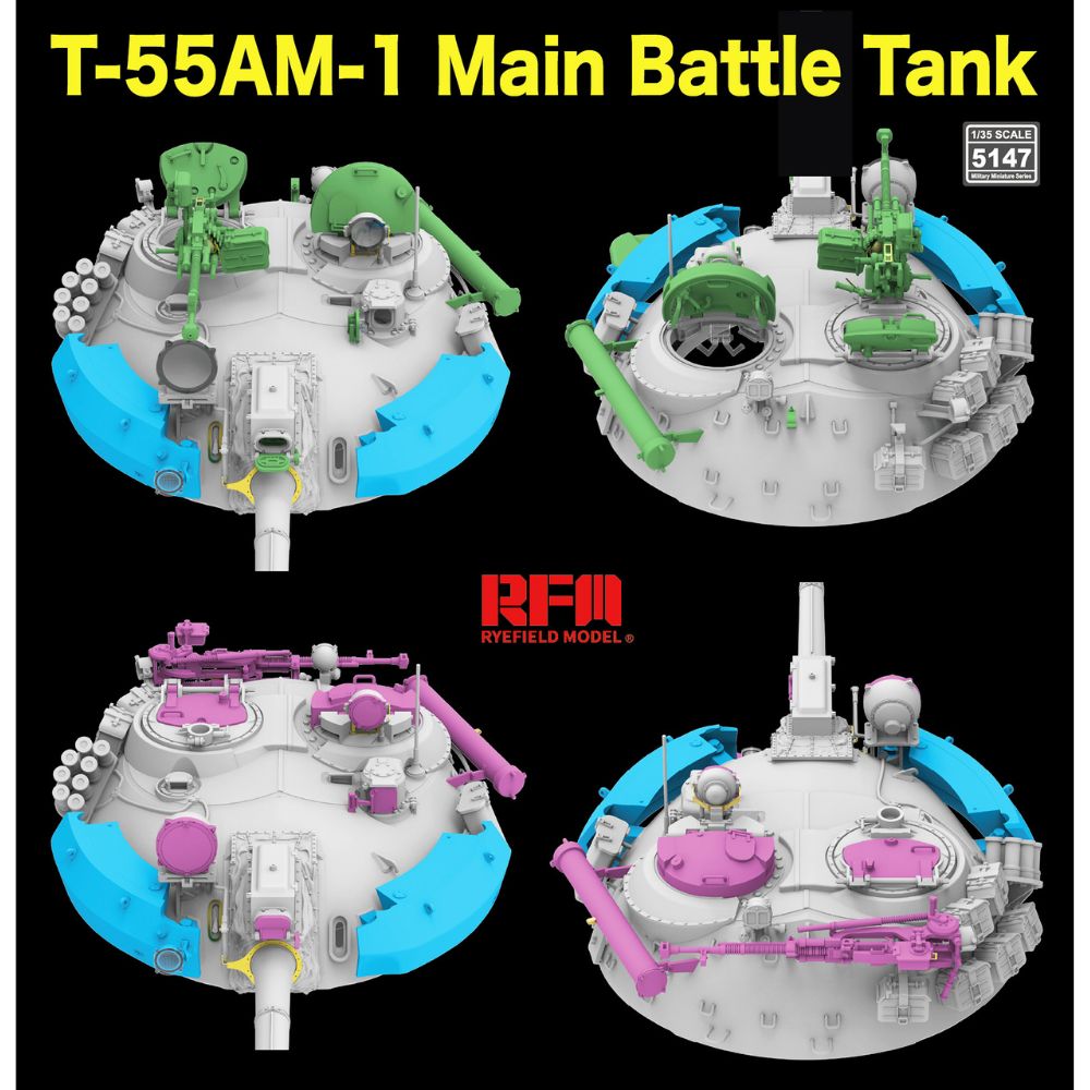 Ryefield 5147 T-55AM-1 Main Battle Tank 1:35 Model Kit