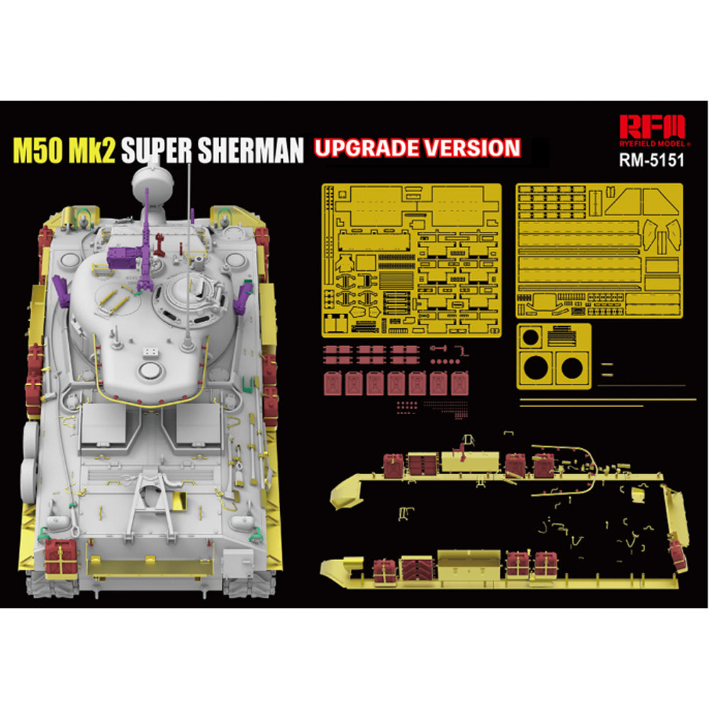 Ryefield Models 5151 M50 Mk2 Super Sherman UPGRADE Ver. 1:35 Model Kit ...