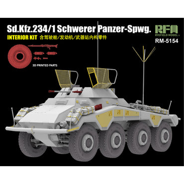 Ryefield Models 5154 Sd.Kfz.234/1 Schwerer Panzer-Spwg. Interior 1:35 Model Kit